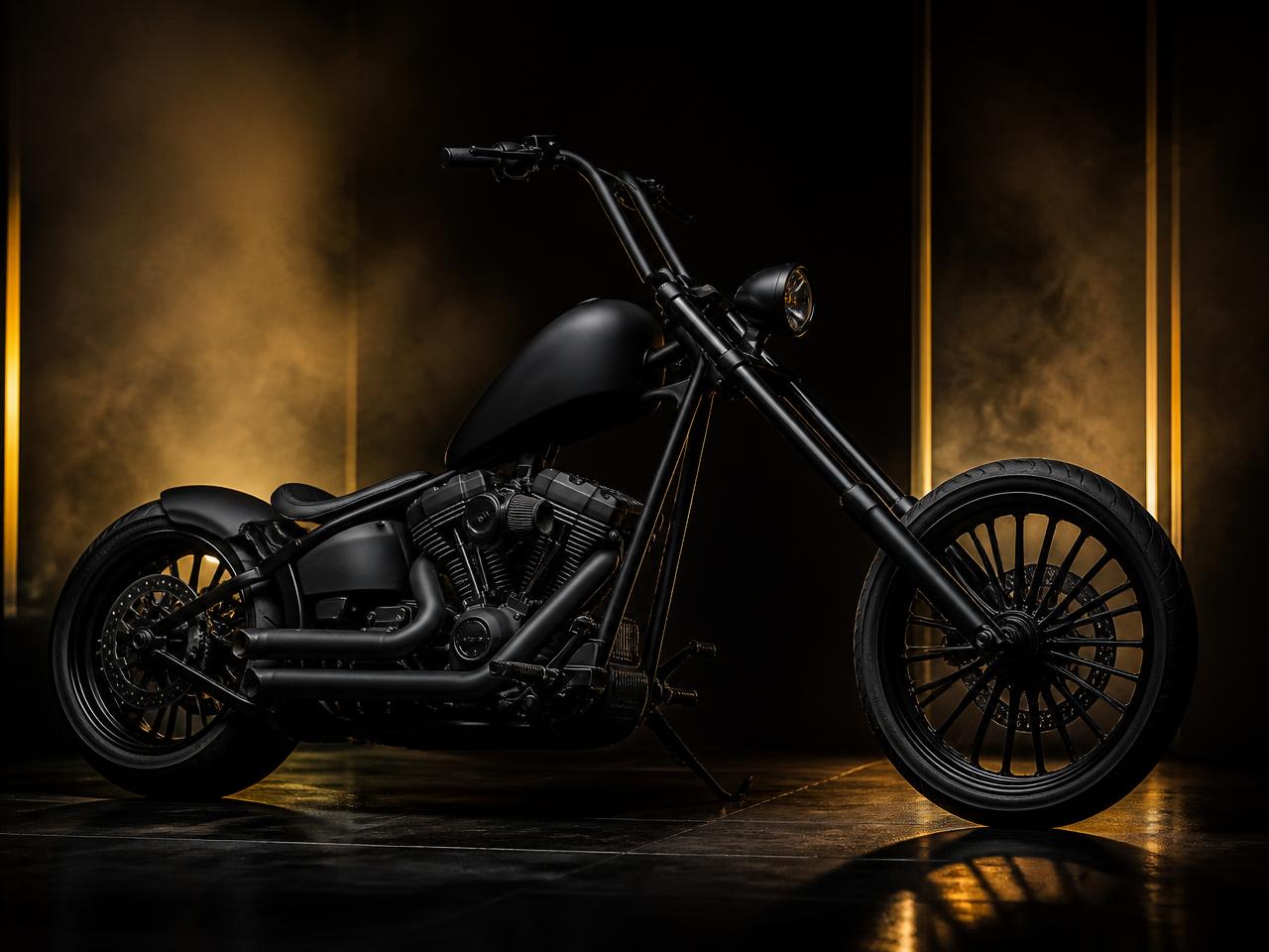 Blacked-Out Chopper — Infamous Cycles